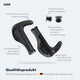 AARON Bull Fahrradgriffe ergonomisch schwarz mit Lenkerhörnchen, Schraubgriff, Handauflagefläche und Lenkerendkappen für Sicherheit.