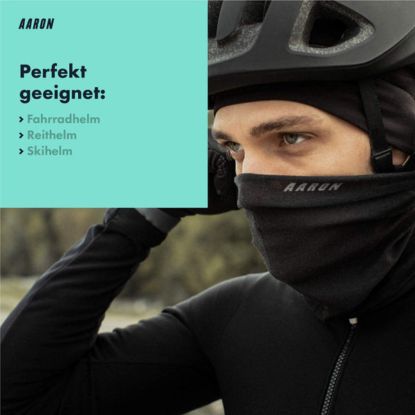 AARON HAT Fahrrad Mütze – windabweisend, warm, passt perfekt unter Fahrradhelm, Reithelm und Skihelm.