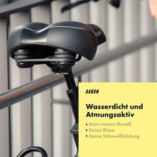 AARON Memory Fahrradsattel - ergonomisch, wasserdicht, atmungsaktiv, passend für Damen & Herren City- und Trekkingräder.
