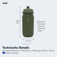 AARON ECO Fahrrad Trinkflasche Grün aus biologisch abbaubarem Material, BPA-frei, auslaufsicher, 500 ml, passend für Flaschenhalter.