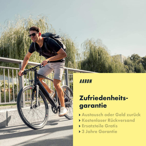 AARON City Fahrradsattel mit Gel Einlage, wasserdicht, atmungsaktiv und extra komfortabel für Damen und Herren.