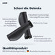 AARON Vintage ergonomischer Kunstleder Fahrradgriffe - Schwarz mit großer Auflagefläche und optimierter Klemmung