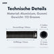 AARON MTB & BMX Fahrradgriffe - Schwarz - Lamellen Profil mit Aluminium, Gummi, 130mm Länge und 112 Gramm Gewicht.