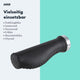 AARON Vintage ergonomischer Kunstleder Fahrradgriffe - Silber mit ergonomischer Form und rutschfester Oberfläche