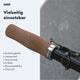 AARON Bio Ergonomische Fahrradgriffe aus Kork - Lock Ring Silber für vielseitige Fahrräder wie Trekkingbike und Cityrad.