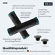AARON MTB Fahrradgriffe - Grau Blau mit rutschfesten Gelgriffen, Aluminiumringen und Sicherung durch Lenkerkappen.