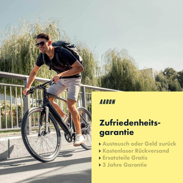 AARON City Fahrradpedale - rutschfest mit Industrie-Kugellager und Reflektoren, leichte und langlebige Pedale für City- und Tourenräder.